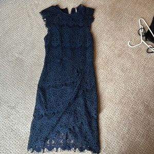 navy lace bodycon